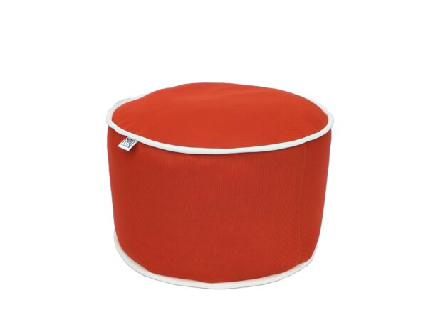 Pouf extérieur MOJO POUF-POUF Orange / Blanc