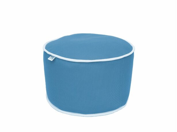 Pouf extérieur MOJO POUF-POUF Turquoise / Blanc